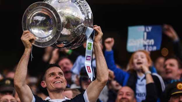 Stephen Cluxton raises the Sam Maguire Cup